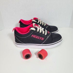 Heelys Pro 20 Women's Size 5 / Youth Size 4 Black & Pink Skate Sneakers
